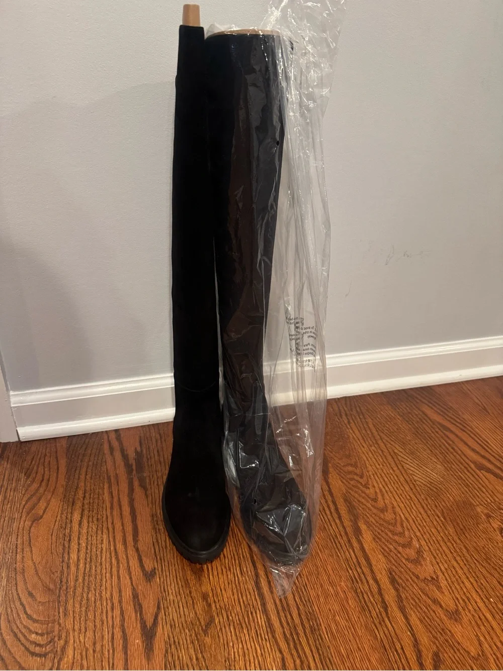 Stuart Weitzman Black Over-the-Knee Suede Boots
